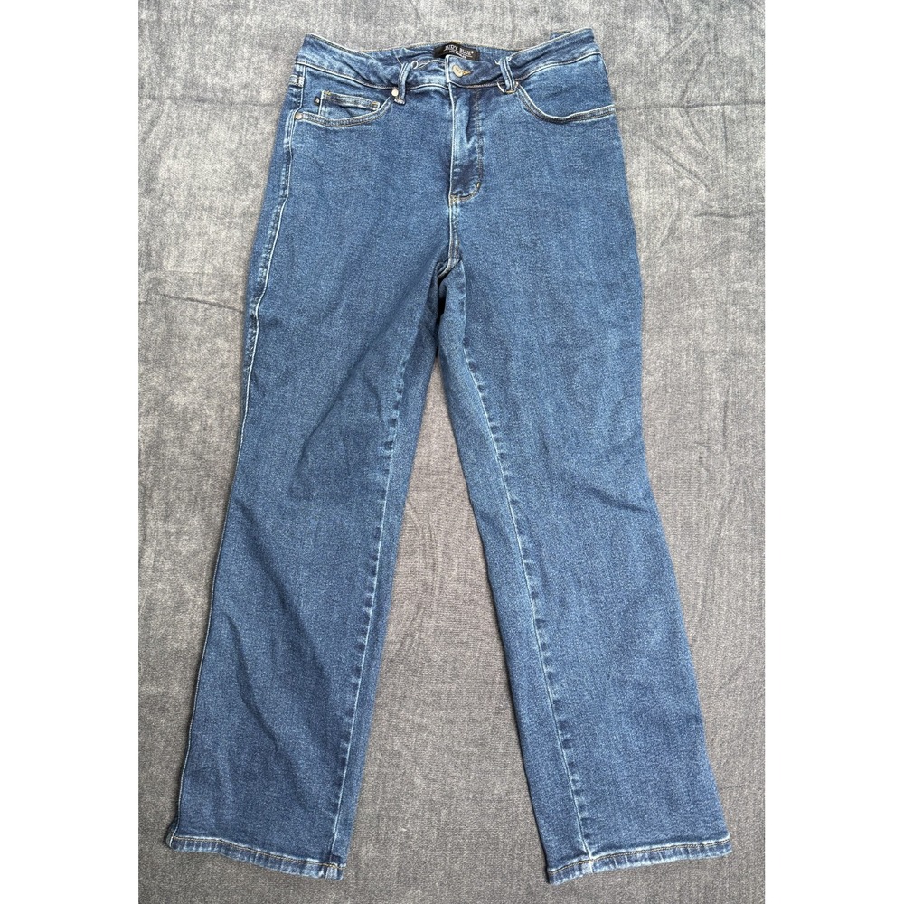 Judy Blue Womens 16W Bootcut Jeans Blue Stretch Mid Rise Plus Size JB88575-DK